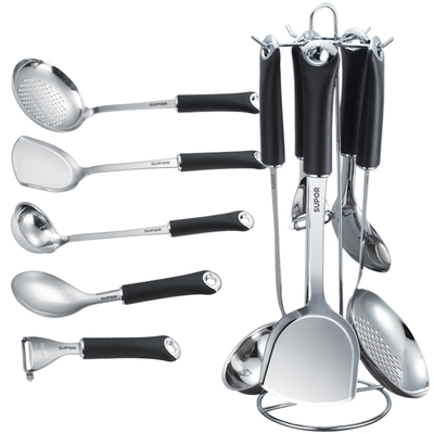 苏泊尔铲勺套装厨具304不锈钢厨房用具全套锅铲家用炒菜铲子汤勺